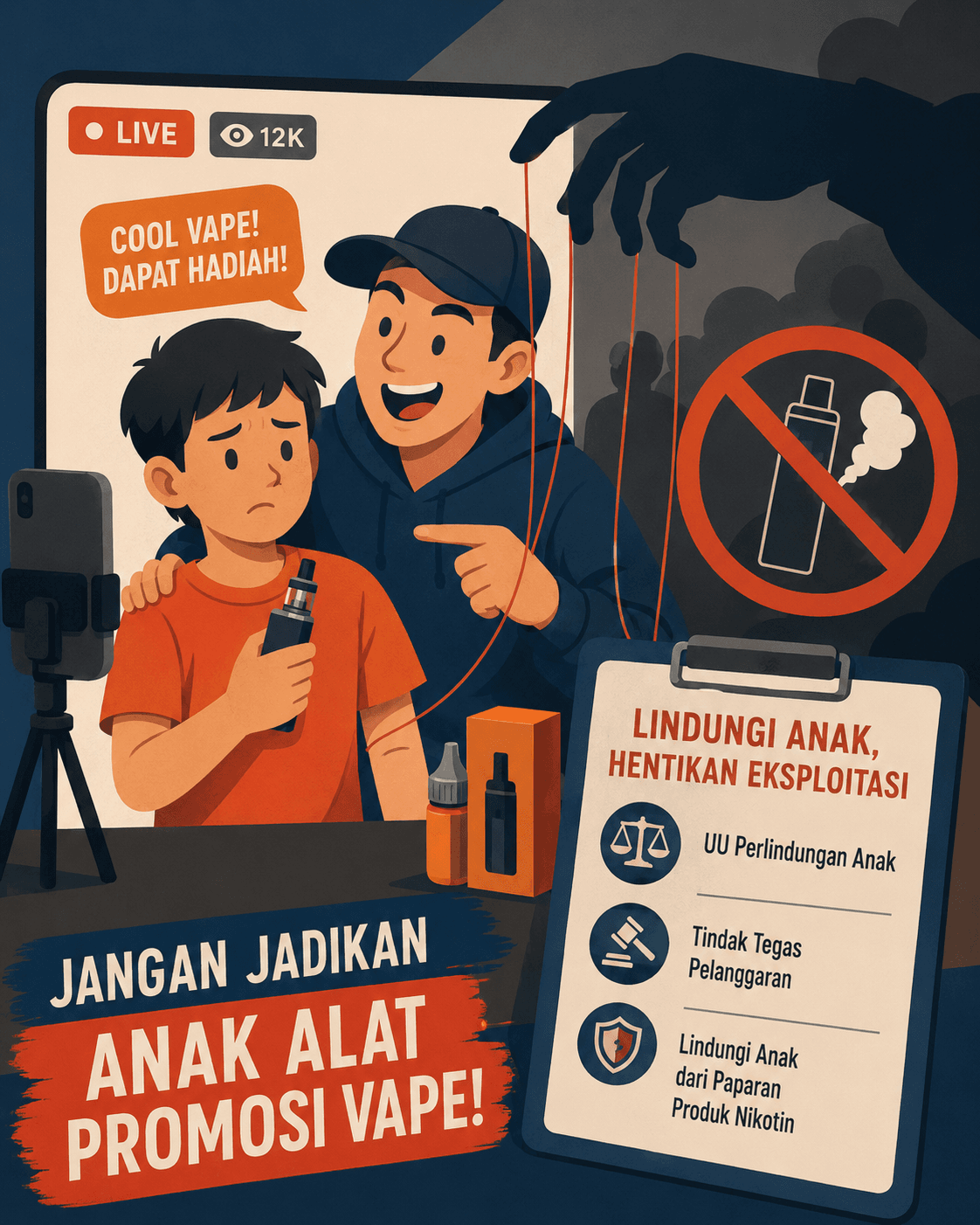 Beranda anak dijadikan alat promosi vape bisa masuk ranah eksploitasi, rukki desak pemerintah segera tindak tegas streamer bigmo 2026